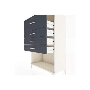 Hyperion Dolap 4 Çekmeceli 88x44x134 Aytaşı-antrasit