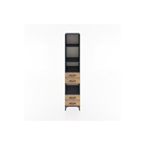Hyperion Dolap 4 Raflı 4 Çekmeceli 44x44x221 Antrasit-çam
