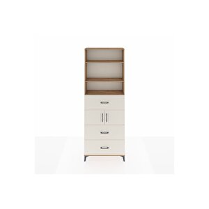 Arges Dolap 4 Raflı 3 Çekmeceli 2 Kapaklı 88x30x243 Çam-aytaşı