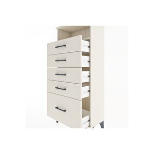 Hyperion Dolap Tek Raflı 5 Çekmeceli 60x44x134 Aytaşı-aytaşı