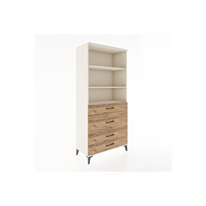 Hyperion Dolap 3 Raflı 4 Çekmeceli 88x44x195 Aytaşı-çam