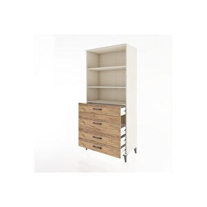 Hyperion Dolap 3 Raflı 4 Çekmeceli 88x44x195 Aytaşı-çam
