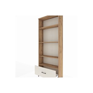 Arges Dolap 4 Raflı Tek Çekmeceli 88x30x221 Çam-aytaşı