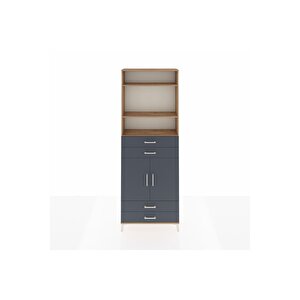 Arges Dolap 5 Raflı 4 Çekmeceli 2 Kapaklı 88x30x243 Çam-antrasit