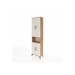 Arges Dolap 5 Raflı 4 Kapaklı 60x30x221 Çam-aytaşı