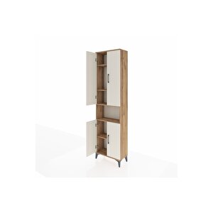 Arges Dolap 5 Raflı 4 Kapaklı 60x30x221 Çam-aytaşı