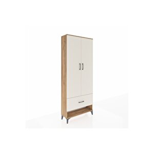Arges Dolap 2 Raflı Tek Çekmeceli Tek Askılı 88x30x221 Çam-aytaşı