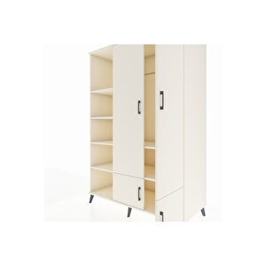 Kronos Dolap 6 Raflı 4 Kapaklı Tek Askılı 132x59x195 Aytaşı-aytaşı/aytaşı