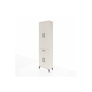 Arges Dolap 4 Raflı Tek Çekmeceli 4 Kapaklı 60x30x221 Aytaşı-aytaşı