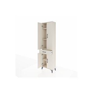 Arges Dolap 4 Raflı Tek Çekmeceli 4 Kapaklı 60x30x221 Aytaşı-aytaşı