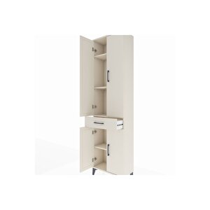 Arges Dolap 4 Raflı Tek Çekmeceli 4 Kapaklı 60x30x221 Aytaşı-aytaşı