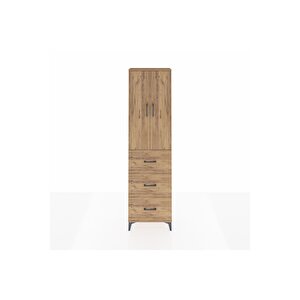 Arges Dolap 3 Raflı 3 Çekmeceli 2 Kapaklı 60x30x221 Çam-çam