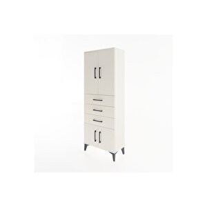 Arges Dolap 3 Raflı 3 Çekmeceli 4 Kapaklı 60x30x163 Aytaşı-aytaşı