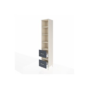 Hyperion Dolap 5 Raflı 2 Çekmeceli 44x44x243 Aytaşı-antrasit