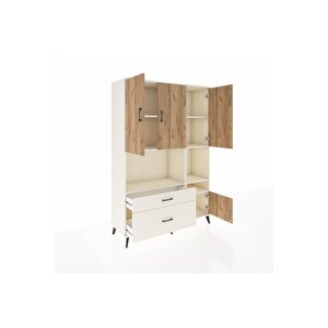 Hyperion Dolap 7 Raflı 2 Çekmeceli 4 Kapaklı 132x44x195 Aytaşı-çam/aytaşı