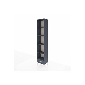 Arges Dolap 5 Raflı Tek Çekmeceli 44x30x221 Antrasit-antrasit