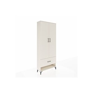 Arges Dolap 4 Raflı Tek Çekmeceli 2 Kapaklı 88x30x221 Aytaşı-aytaşı