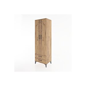 Hyperion Dolap 4 Raflı 2 Çekmeceli 2 Kapaklı 60x44x195 Çam-çam