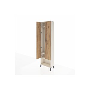 Arges Dolap 3 Raflı 2 Kapaklı Tek Askılı 60x30x221 Aytaşı-çam