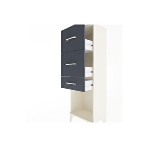 Arges Dolap 3 Çekmeceli 44x30x134 Aytaşı-antrasit