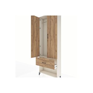 Arges Dolap Tek Raflı Tek Çekmeceli Tek Askılı 88x30x243 Aytaşı-çam