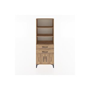 Arges Dolap 3 Raflı 2 Çekmeceli 2 Kapaklı 60x30x163 Çam-çam