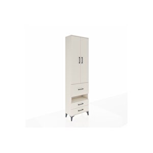 Arges Dolap 4 Raflı 3 Çekmeceli 2 Kapaklı 60x30x221 Aytaşı-aytaşı