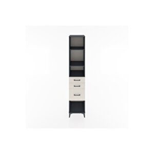 Hyperion Dolap 3 Raflı 3 Çekmeceli 44x44x221 Antrasit-aytaşı