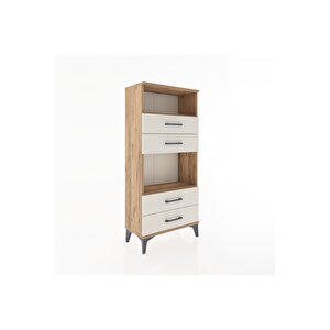 Hyperion Dolap 2 Raflı 4 Çekmeceli 60x44x134 Çam-aytaşı