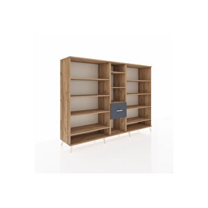 Hyperion Dolap 11 Raflı 3 Çekmeceli  220x44x163 Çam-çam/antrasit