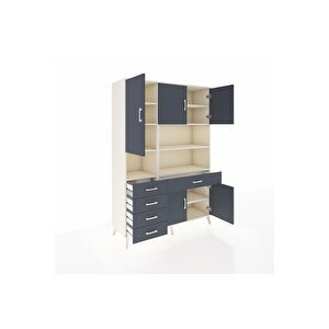 Hyperion Gardrop 9 Raflı 5 Çekmeceli 5 Kapaklı 132x44x195 Aytaşı-antrasit