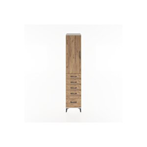 Hyperion Dolap 2 Raflı 5 Çekmeceli Tek Askılı 44x44x221 Aytaşı-çam