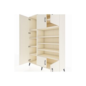 Hyperion Gardrop 10 Raflı 5 Kapaklı 132x44x195 Aytaşı-aytaşı