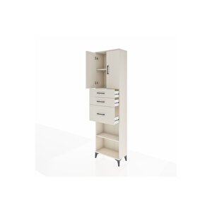Arges Dolap 3 Raflı 3 Çekmeceli 2 Kapaklı 60x30x221 Aytaşı-aytaşı