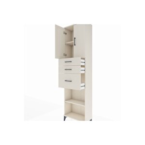 Arges Dolap 3 Raflı 3 Çekmeceli 2 Kapaklı 60x30x221 Aytaşı-aytaşı