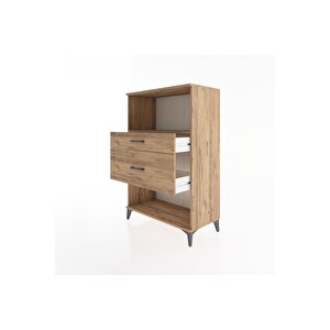 Hyperion Dolap Tek Raflı 2 Çekmeceli 88x44x134 Çam-çam