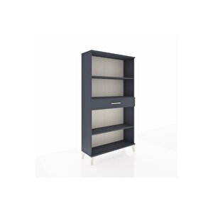 Arges Dolap 3 Raflı Tek Çekmeceli 88x30x163 Antrasit-antrasit