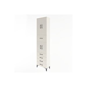 Arges Dolap 4 Raflı 5 Çekmeceli 4 Kapaklı 60x30x243 Aytaşı-aytaşı