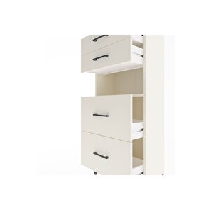 Arges Dolap Tek Raflı 4 Çekmeceli 60x30x134 Aytaşı-aytaşı