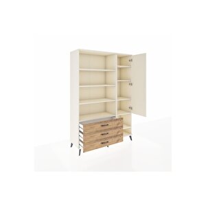 Hyperion Dolap 9 Raflı 3 Çekmeceli Tek Kapaklı  132x44x195 Aytaşı-aytaşı/çam
