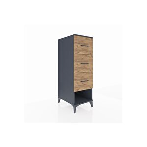 Kronos Dolap 3 Çekmeceli 44x59x134 Antrasit-çam