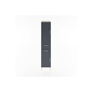 Hyperion Dolap 4 Raflı 2 Çekmeceli 2 Kapaklı 44x44x221 Aytaşı-antrasit