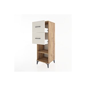 Hyperion Dolap Tek Raflı 2 Çekmeceli 44x44x134 Çam-aytaşı