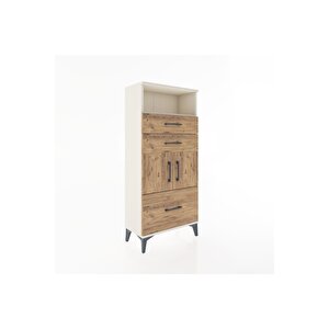 Hyperion Dolap 2 Raflı 3 Çekmeceli 2 Kapaklı 60x44x134 Aytaşı-çam