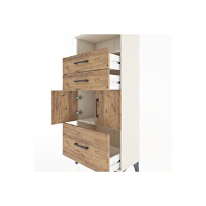 Hyperion Dolap 2 Raflı 3 Çekmeceli 2 Kapaklı 60x44x134 Aytaşı-çam