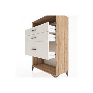 Hyperion Dolap Tek Raflı 3 Çekmeceli 88x44x134 Çam-aytaşı