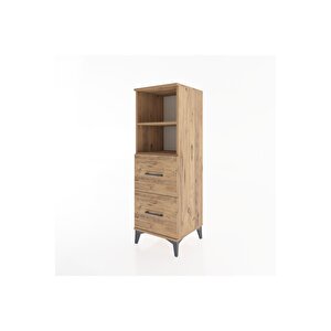 Hyperion Dolap 2 Raflı 2 Çekmeceli 44x44x134 Çam-çam