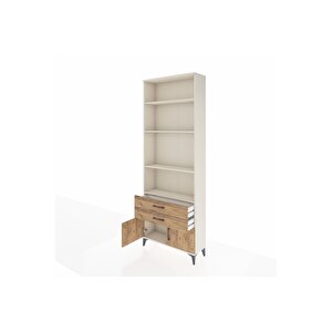 Arges Dolap 4 Raflı 2 Çekmeceli 2 Kapaklı 88x30x243 Aytaşı-çam