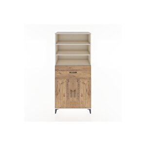 Hyperion Dolap 4 Raflı Tek Çekmeceli 2 Kapaklı 88x44x195 Aytaşı-çam