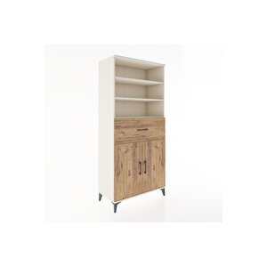 Hyperion Dolap 4 Raflı Tek Çekmeceli 2 Kapaklı 88x44x195 Aytaşı-çam